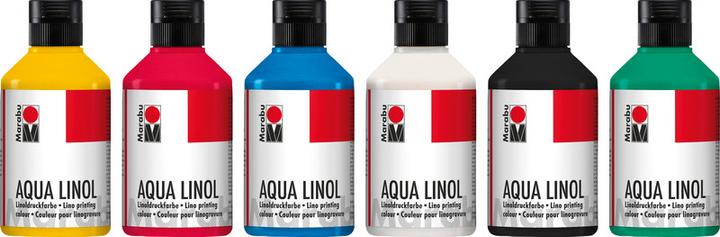 Actual product image Marabu Aqua lino printing ink white (White, 250 ml)