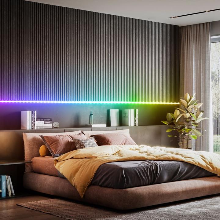 Produktbild B.K.Licht WiFi + Bluetooth Magic RGB-LED Flexband, 5m, inkl. Musiksensor (500 cm, Indoor)