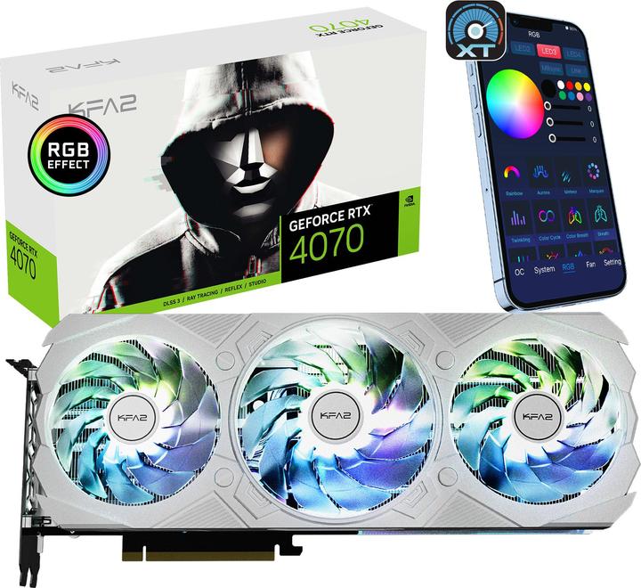 Immagine prodotto KFA2 GeForce RTX 4070 EX Gamer Bianco (12 GB)
