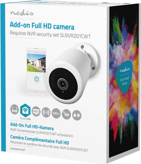 Actual product image Nedis SmartLife Outdoor Camera Wi-Fi 1920x1080 IP65 Max. Battery life: 6 months Cloud Storage ( (1920 x 1080 Pixels)