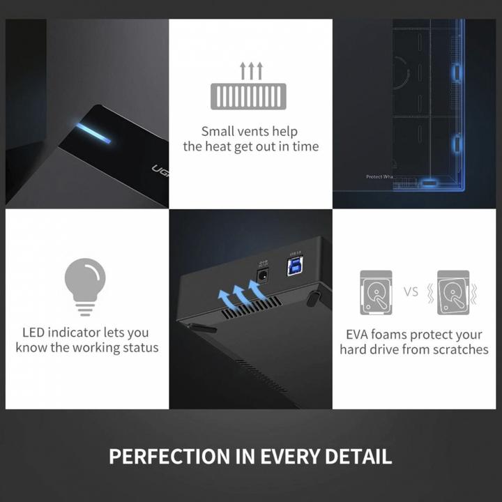 Immagine prodotto Ugreen Custodia USB 3.0 SATA per hard disk da 3.5" e SSD (3.5")