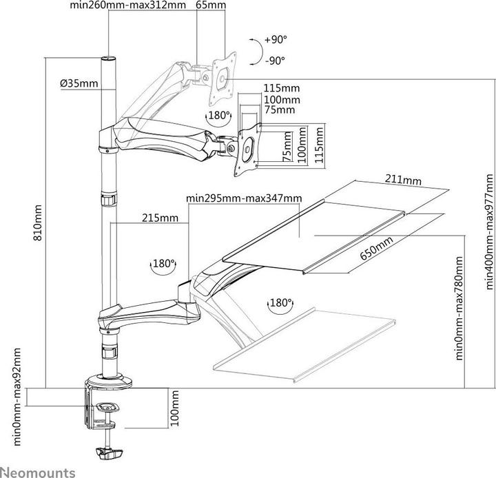 Actual product image Neomounts Fpma-D500keyb (Table, 27")