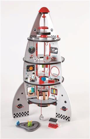 Actual product image Hape four-stage rocket