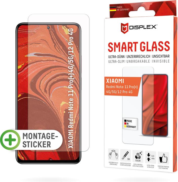Immagine prodotto Displex Smart Glass, Displayschutzfolie (1 Pezzo/i, Xiaomi Redmi Note 11 Pro 5G, Xiaomi Redmi Note 12 Pro)