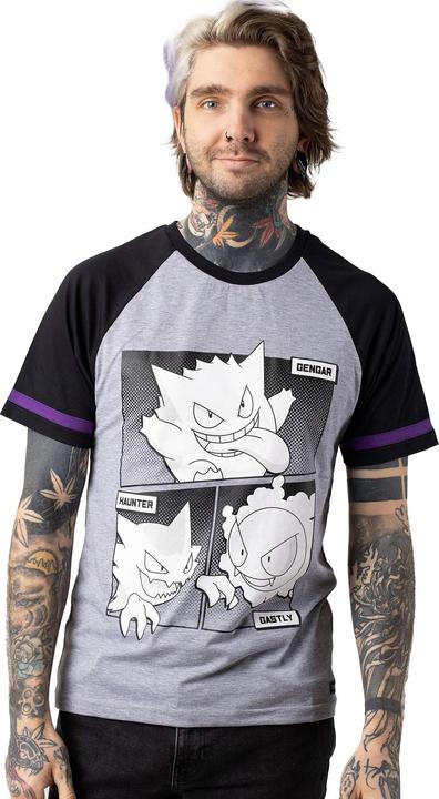 Actual product image Pokémon Unisex Adult Shadow Raglan T-Shirt (S)