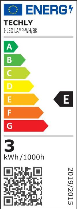 Energie-Label Techly Kabellose LED-Tischleuchte Touch Schwarz (320 lm)