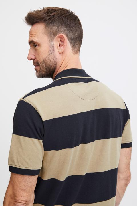 Actual product image FQ1924 FQPeter stripe polo shirt w badge 21900639 (L)