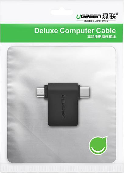 Actual product image Ugreen Micro USB + USB-C to USB-A 3.0 Adapter (USB Type C, USB-A)