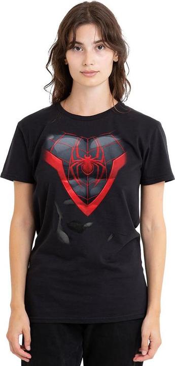 Actual product image Spiderman Unisex Adult Miles Morales Costume T-Shirt (S)