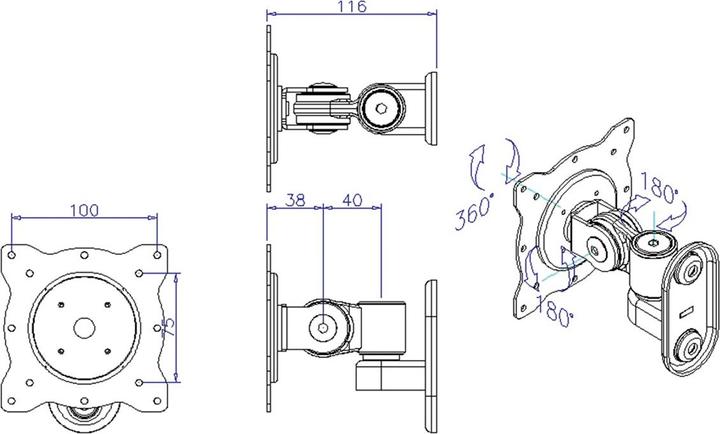 Immagine prodotto Roline Supporto LCD (Muro)