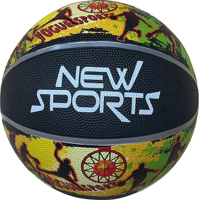New Sports Basketball schwarz/bunt, Grösse 7, unaufgblasen (7)