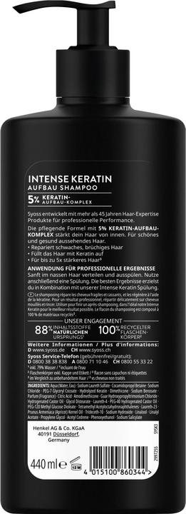 Actual product image Syoss Intense Keratin (440 ml, Liquid shampoo)