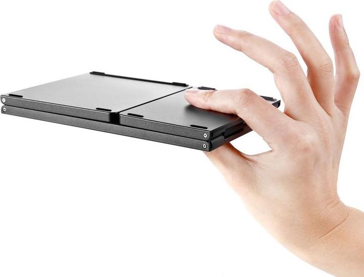 Produktbild Apfelkiste Faltbare Mini Bluetooth Tastatur Keyboard (QWERTY) mit Touchpad (US, Kabelgebunden)