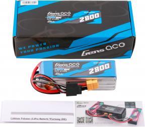 Actual product image Gens Ace G-Tech Soaring 2800mAh 14.8V 60C 4S1P LiPo XT60 (14.80 V, 2800 mAh)