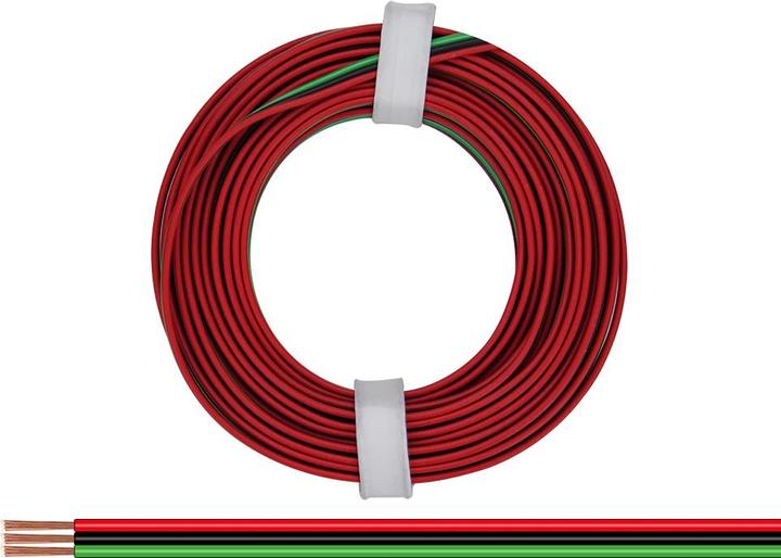Immagine prodotto Donau Elettronica 325-014 Cavo a trefoli 3 x 0,25 mm² rosso, nero, verde 5 m (5 m)