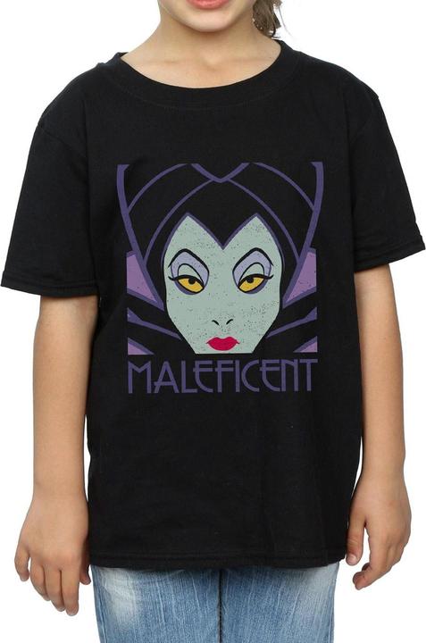 Actual product image Disney Girls Maleficent Cropped Head Cotton T-Shirt (152, 158)