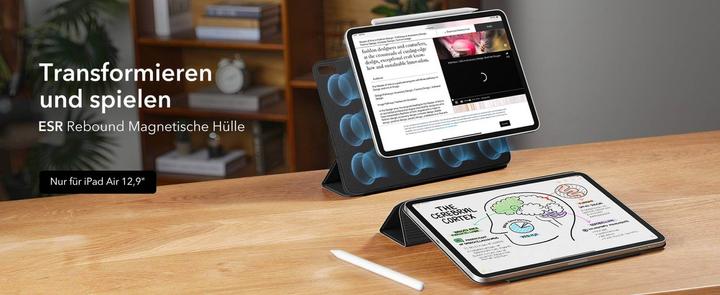 Produktbild ESR Rebound Magnetic Case (iPad Air 13 2024 (M2), iPad Pro 12.9 2020 (4. Gen), iPad Pro 12.9 2022 (6. Gen), iPad Pro 12.9 2021 (5. Gen))