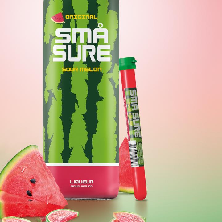 Actual product image Små Sure SMÅ Sour Melon Tube 2cl (1 x 2 cl)