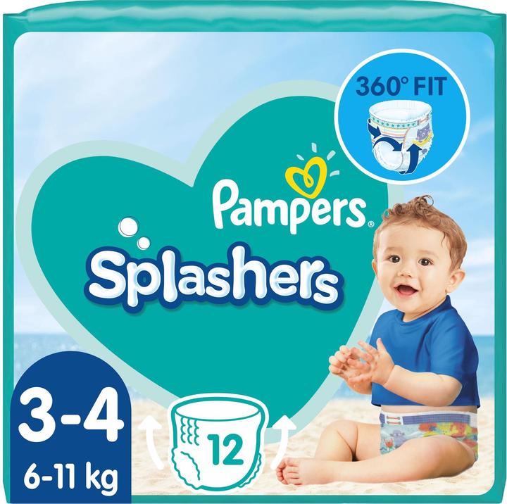 Pampers Splashers (Taille 3, Taille 4, Pack, 12 pièce(s))