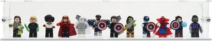 Immagine prodotto iDisplayit Displayin acrilico per 12 minifigure LEGO® (con base bianca e borchie)