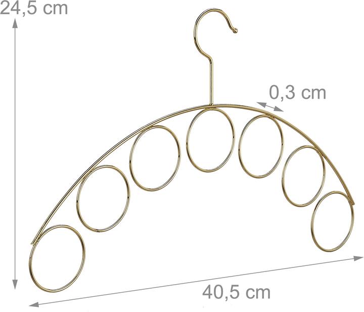 Actual product image Relaxdays Coat Hanger with Scarf Holder (1 x)