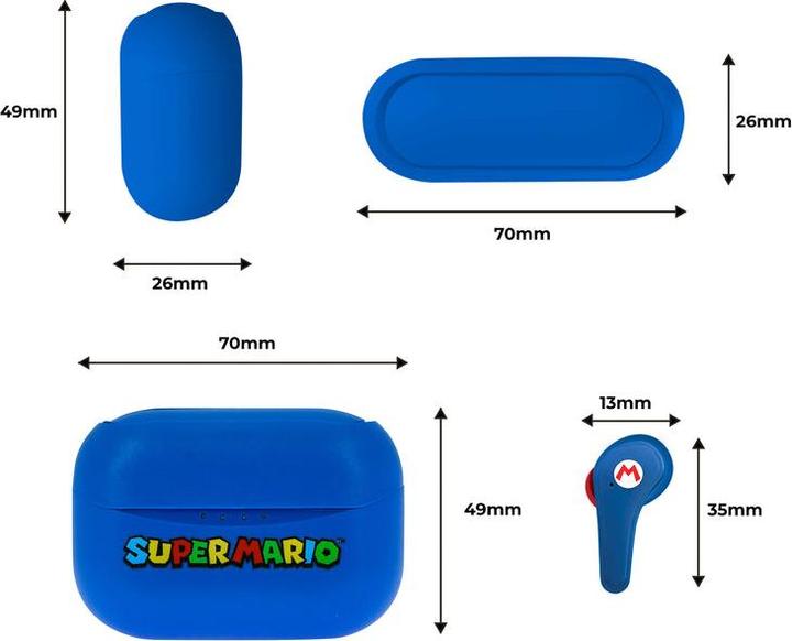 Actual product image GED Cuffie Earpods - OTL - Super Mario (Blue)
