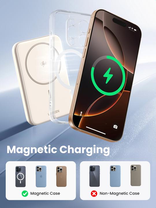 Image du produit Ugreen Magnetic Power Bank (5000 mAh, 15 W, 18.50 Wh)
