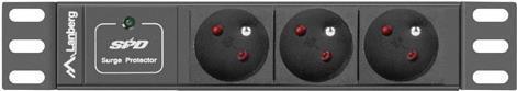 Actual product image Lanberg PDU-03E-0200-BK Power Distribution Unit (PDU) 3 AC outlets 1U