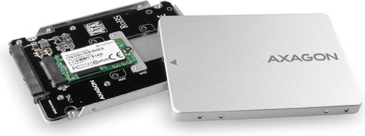 Actual product image Axagon RSS-M2SD Enclosure for M.2 SATA SSDs up to 2280 - Aluminium (M.2 2280)