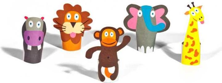 Immagine prodotto Pukaca Set di marionette da dito in carta. 8 animali della giungla (8 x)