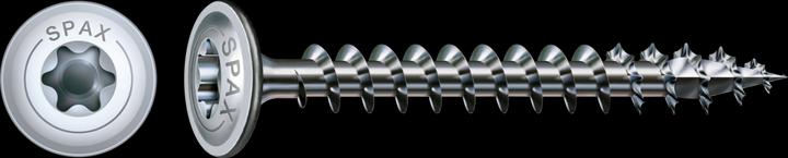 Produktbild Spax HI.FORCE Tellerkopf Schraube 6,0 x 40 mm 200 Stk. ( 0251010600405 ) Torx T-Star Plus T30 (200 Schrauben pro Stück)