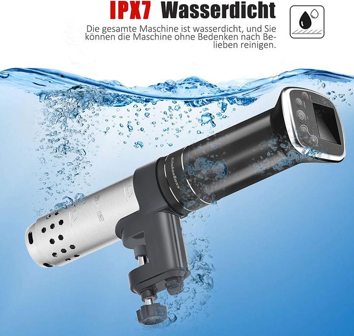 Produktbild KitchenBoss Sous-Vide Stick G322 Schwarz mit 5Stk Vakuumierbeutel
