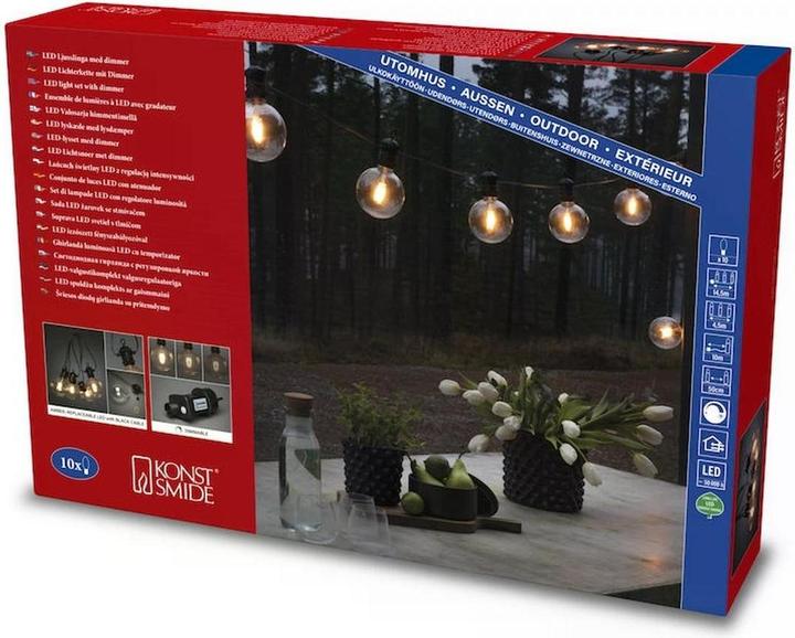 Produktbild Konstsmide 10er LED Lichterkette Retro 4,50 m Lichtfarbe bernstein dimmbar (4.50 m)