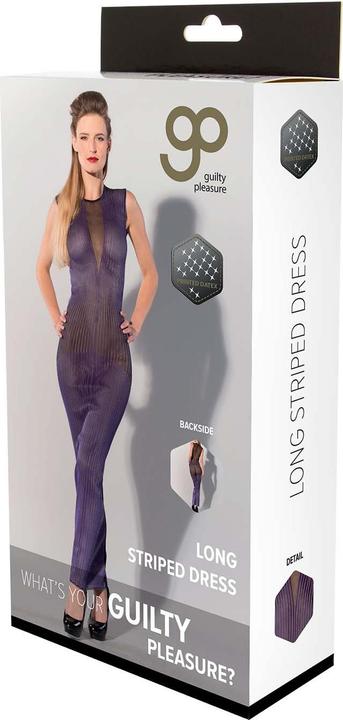 Actual product image Guilty Pleasure Gp Printed Long Striped Dress L (L)