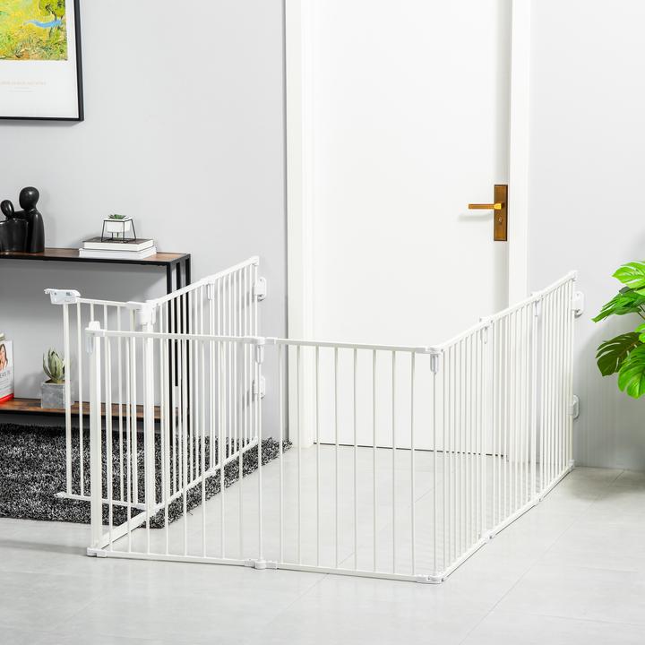 Image du produit PawHut Barrière pour chiens composée de 8 panneaux (62.50 cm)