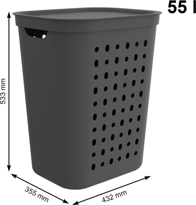 Actual product image Rotho Laundry bin "Jona" 55 l horizon blue (55 l)