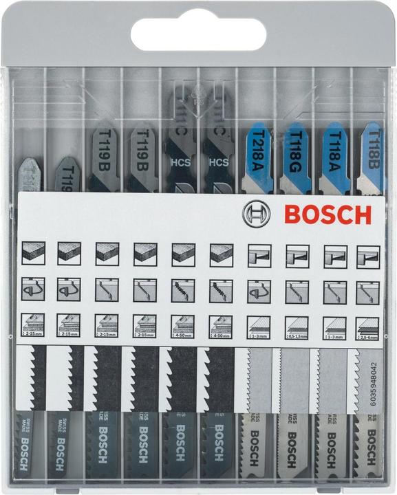 Produktbild Bosch Professional Zubehör 10-tlg. Stichsägeblatt-Set Basic for Metal and Wood