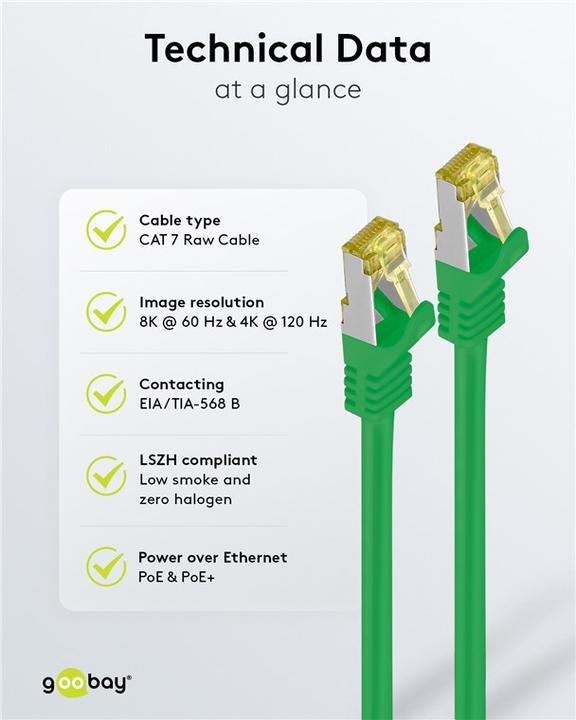 Productafbeelding Goobay Netwerkkabel (S/FTP, CAT7, 3 m)