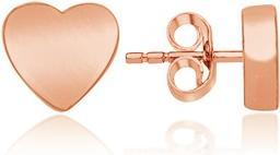 Brilio Silver - Bronze minimalist heart earrings LME0818R