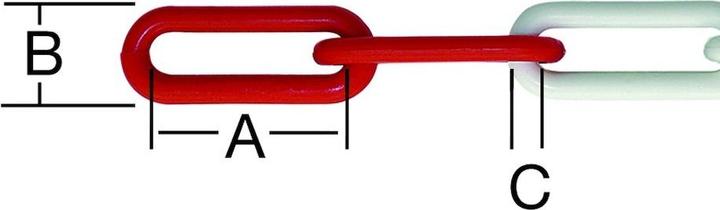 Produktbild Abus Absperrkette Kunststoff 6mm x rot weiss (0.01 m)