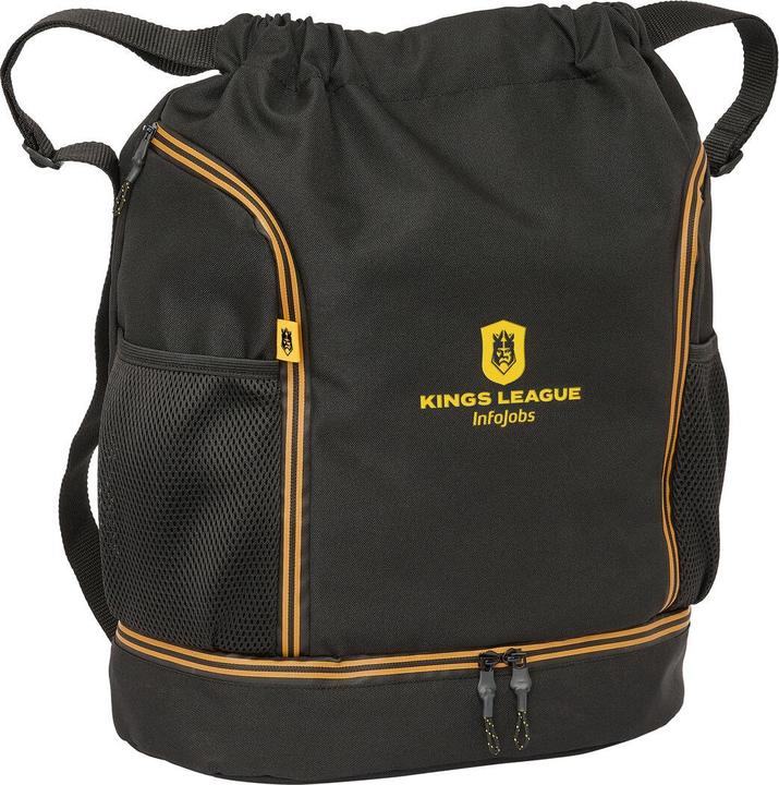 Kings League Rucksacktasche mit Bändern Schwarz 35 x 40 x 1 cm