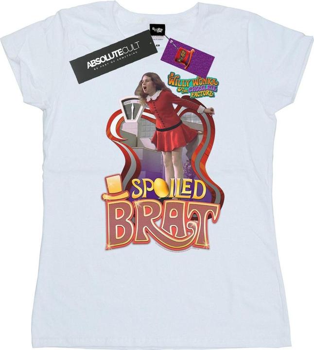 Actual product image Willy Wonka & the Chocolate Factory Womens/Ladies Spoiled Brat Cotton T-Shirt (XXL)