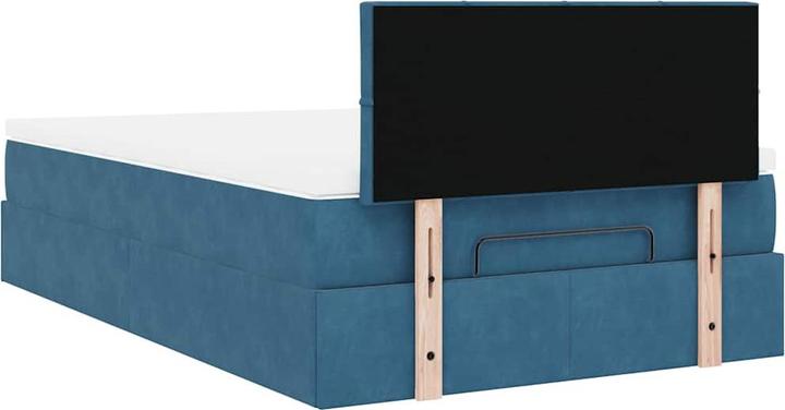Image du produit VidaXL Lit ottoman avec matelas bleu foncé 120x200 cm velours (120 x 200 cm)