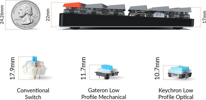 Produktbild Keychron K3 (CH, Kabelgebunden, Kabellos)