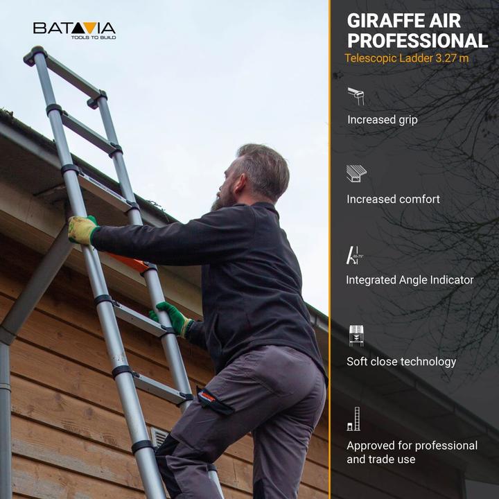 Actual product image Batavia Professional Telescopic Ladder 3.27m (Telescopic ladder, 327 cm)