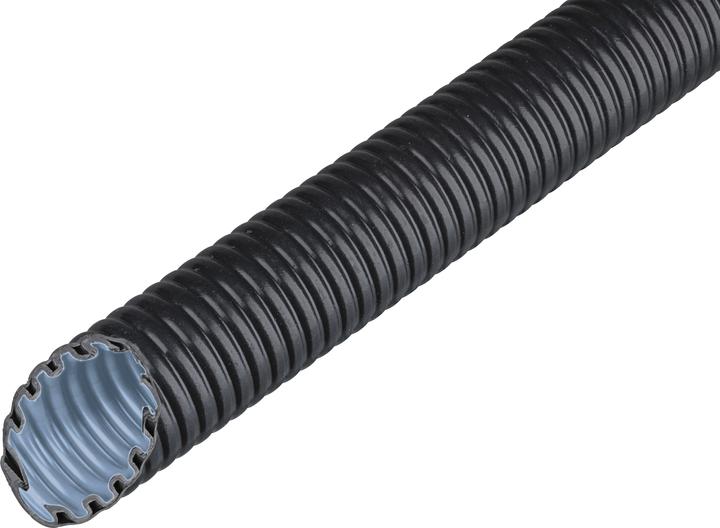 Fränkische Rohrwerke Kunststoffwellrohr FFKuS-ES-F-UV, AÃ˜ x IÃ˜ 32,0 x 24,1 mm, schwarz
