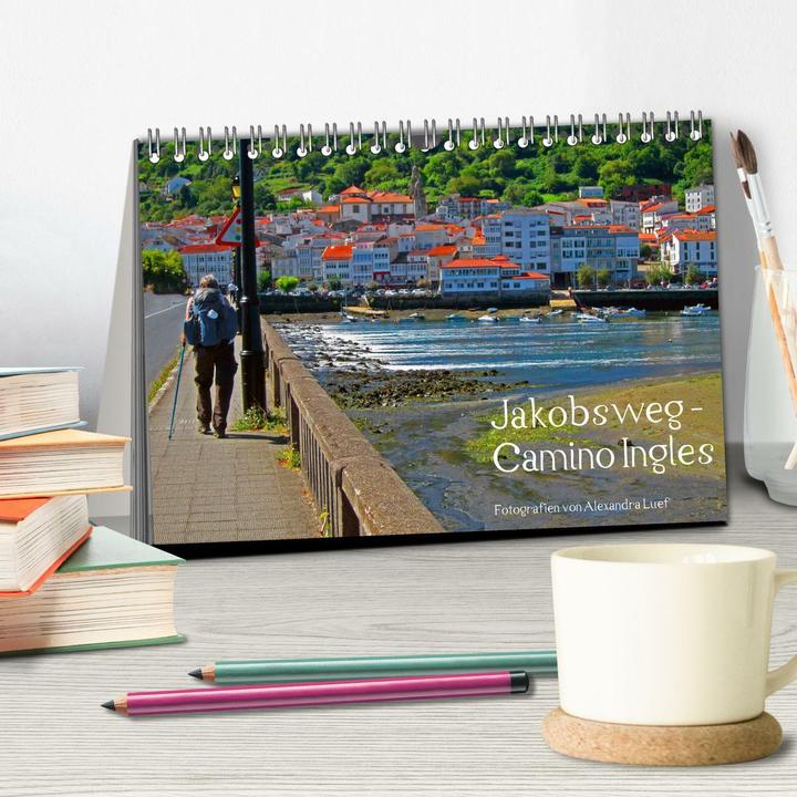 Produktbild Jakobsweg - Camino Ingles (Tischkalender 2025 DIN A5 quer), Monatskalender (A5, Deutsch)