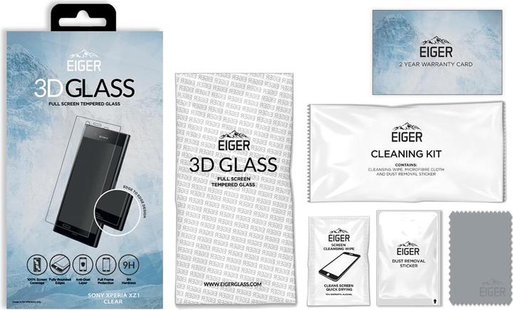 Produktbild Eiger Mountain Glass Clear Edge (1 Stück, Sony Xperia XZ1)