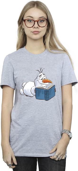 Immagine prodotto Disney Frozen Olaf Reading Maglietta Ampia Donna (L)