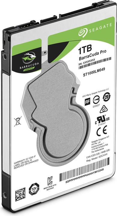 Actual product image Seagate BarraCuda Pro (1 TB, 2.5", SMR)